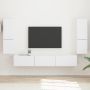 vidaXL TV spintelių komplektas 4 pcs Balta Apdirbta mediena