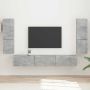 vidaXL TV spintelių komplektas 4 pcs Betono pilka Apdirbta mediena