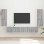 vidaXL TV spintelių komplektas 4 pcs Pilkas Sonoma Apdirbta mediena
