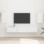 vidaXL TV spintelių komplektas 5 pcs Balta Apdirbta mediena