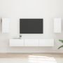 vidaXL TV spintelių komplektas 5 pcs Aukštai blizganti balta