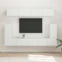 vidaXL TV spintelių komplektas 5 pcs Balta Apdirbta mediena