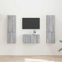 vidaXL TV spintelių komplektas 5 pcs Pilkas Sonoma Apdirbta mediena