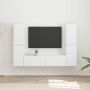 vidaXL TV spintelių komplektas 6 pcs Balta Apdirbta mediena