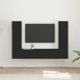 vidaXL TV spintelių komplektas 6 pcs Juoda Apdirbta mediena