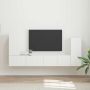 vidaXL TV spintelių komplektas 4 pcs Balta Apdirbta mediena
