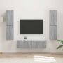 vidaXL TV spintelių komplektas 6 pcs Pilkas Sonoma Apdirbta mediena