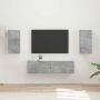 vidaXL TV spintelių komplektas 4 pcs Betono pilka Apdirbta mediena