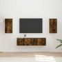 vidaXL TV spintelių komplektas 4 pcs Rūkyta ąžuolas Apdirbta mediena