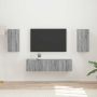vidaXL TV spintelių komplektas 4 pcs Pilkas Sonoma Apdirbta mediena