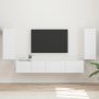 vidaXL TV spintelių komplektas 4 pcs Balta Apdirbta mediena