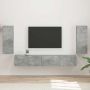 vidaXL TV spintelių komplektas 4 pcs Betono pilka Apdirbta mediena