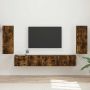 vidaXL TV spintelių komplektas 4 pcs Rūkyta ąžuolas Apdirbta mediena