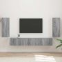 vidaXL TV spintelių komplektas 4 pcs Pilkas Sonoma Apdirbta mediena