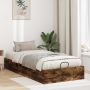 vidaXL Otomano lovos rėmas Rūkytas Ąžuolas 203 x 90 x 25 cm