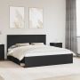 vidaXL Lovos rėmas Juoda 200 x 200 cm Kietos pušies mediena