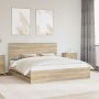 vidaXL Lovos rėmas Sonoma ąžuolas 200 x 200 cm Inžinerinė mediena