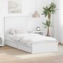 vidaXL Saugos lova su galvūgalio Balta 75 x 190 cm Apdirbta mediena
