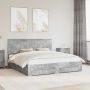 vidaXL Lovos rėmas Betono pilka 180 x 200 cm Apdirbta mediena