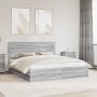 vidaXL Lovos rėmas Pilkas Sonoma 200 x 200 cm Inžinerinė mediena