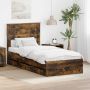vidaXL Lovos rėmas Rūkyta ąžuolas 75 x 190 cm Inžinerinė mediena