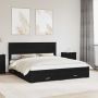 vidaXL Lovos rėmas Juodas ąžuolas 180 x 200 cm Apdirbta mediena