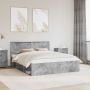 vidaXL Lovos rėmas Betoninė 160 x 200 cm Kietos pušies mediena