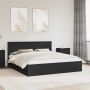 vidaXL Lovos rėmas su stalčių Juoda 180 x 200 cm Inžinerinė mediena