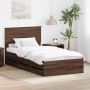 vidaXL Lovos rėmas Rudas ąžuolas 100 x 200 cm Inžinerinė mediena