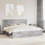 vidaXL Lovos rėmas Betoninė 200 x 200 cm Kietos pušies mediena