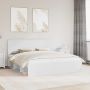 vidaXL Lovos rėmas Balta 180 x 200 cm Kietos pušies mediena