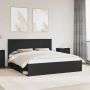 vidaXL Lovos rėmas Juoda 180 x 200 cm Kietos pušies mediena