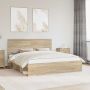 vidaXL Lovos rėmas Sonoma 180 x 200 cm Kietos pušies mediena