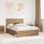 vidaXL Lovos rėmas Meistrų ąžuolas 140 x 190 cm Kietos pušies mediena