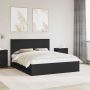 vidaXL Lovos rėmas su galvūgalio Juoda 160 x 200 cm Inžinerinė mediena