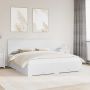 vidaXL Lovos rėmas su galvūgalio Balta 180 x 200 cm Apdirbta mediena