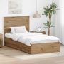 vidaXL Lovos rėmas Amatininkų ąžuolas 100 x 200 cm Apdirbta mediena