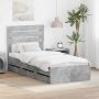 vidaXL Lovos rėmas Betono pilka 75 x 190 cm Inžinerinė mediena