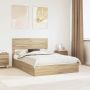 vidaXL Saugos lova Sonoma ąžuolas 140 x 200 cm Apdirbta mediena