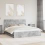 vidaXL Lovos rėmas Betono pilka 180 x 200 cm Inžinerinė mediena