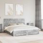 vidaXL Lovos rėmas Betono pilka 180 x 200 cm Apdirbta mediena