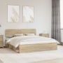 vidaXL Lovos rėmas Sonoma 200 x 200 cm Kietos pušies mediena