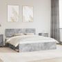 vidaXL Lovos rėmas Betoninė 180 x 200 cm Kietos pušies mediena