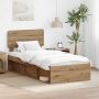 vidaXL Lovos rėmas Meistrų ąžuolas 75 x 190 cm Kietos pušies mediena