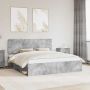 vidaXL Lovos rėmas Betoninė 200 x 200 cm Kietos pušies mediena