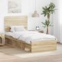 vidaXL Lovos rėmas Sonoma 90 x 190 cm Kietos pušies mediena
