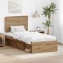 vidaXL Lovos rėmas Meistrų ąžuolas 75 x 190 cm Kietos pušies mediena