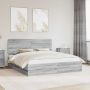 vidaXL Lovos rėmas Pilkas Sonoma 180 x 200 cm Inžinerinė mediena