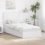 vidaXL Saugos lova su galvūgalio Balta 75 x 190 cm Apdirbta mediena