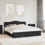 vidaXL Lovos rėmas su galvūgalio Juoda 200 x 200 cm Apdirbta mediena